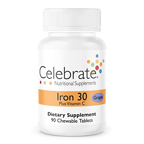 Foto 2 pulgar | Suplemento Celebrate Iron + C, 30 Mg, Masticable, Uva, 90 Unidades - Venta Internacional.