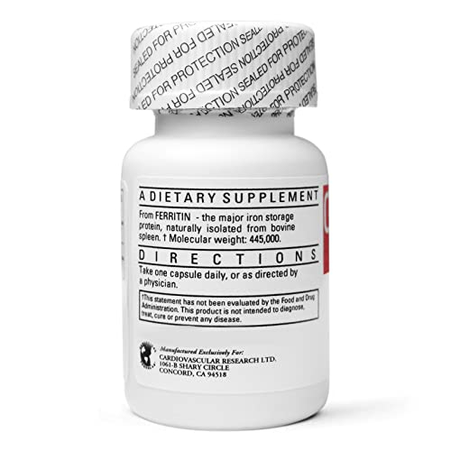 Foto 3 pulgar | Suplemento De Hierro Cardiovascular Research Ferritina 5 Mg 120 Cápsulas - Venta Internacional.