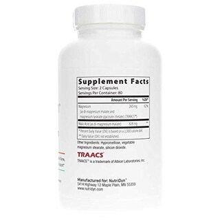 Foto 2 | Suplemento Nutri-dyn De Glicinato De Magnesio 160 Cápsulas - Venta Internacional.