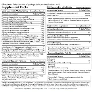 Foto 5 | Paquetes De Suplementos Vitamínicos Planet 3 Core Con Vitamina D Y Biotina - Venta Internacional.