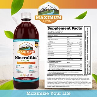 Foto 3 | Suplemento Maximum Living Mineralrich Plus Aloe 960 Ml - Venta Internacional.