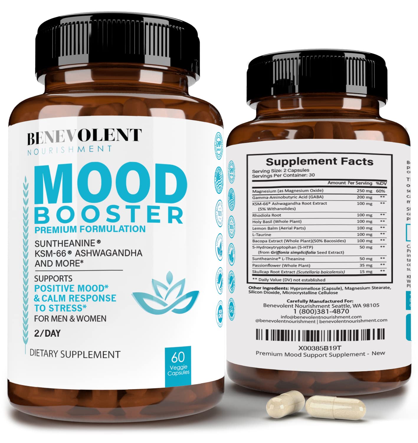Suplemento Benevolent Nourishment Calm Mood Booster - Venta Internacional.