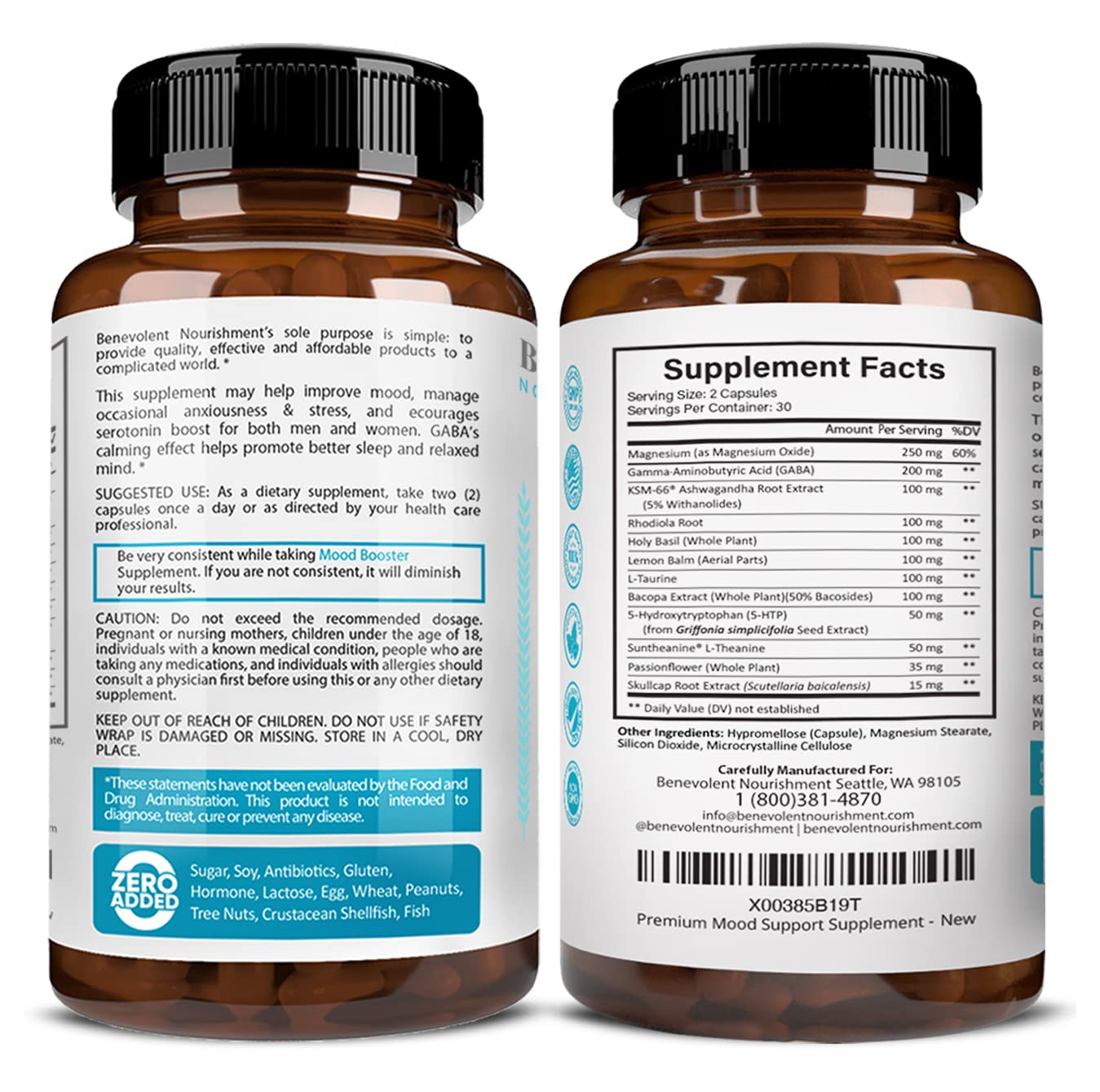 Foto 7 pulgar | Suplemento Benevolent Nourishment Calm Mood Booster - Venta Internacional.