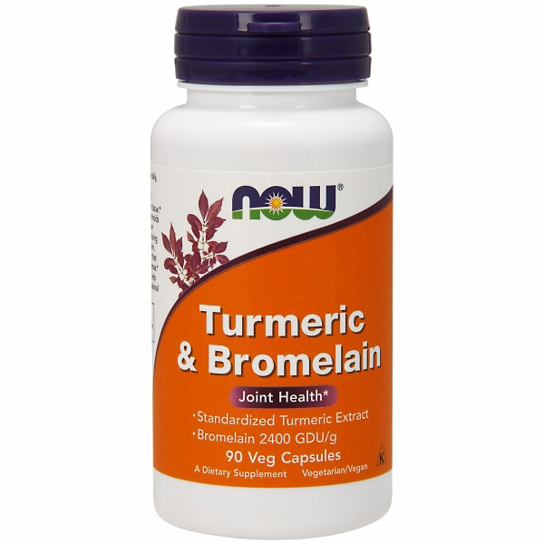 Supplement Now Foods, Cúrcuma Y Bromelina, 90 Cápsulas - Venta Internacional.