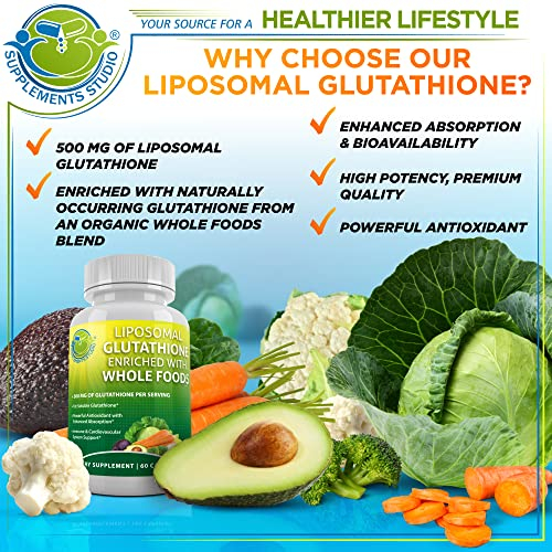 Foto 3 pulgar | Suplemento Supplements Studio Glutatión Liposomal 500 Mg - Venta Internacional
