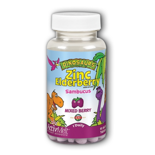 Suplemento Kal Zinc Elderberry Activmelt Mixed Berry 90 Comprimidos - Venta Internacional.