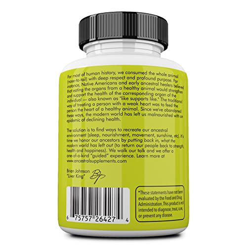 Foto 4 pulgar | Suplemento Ancestral Supplements Páncreas Alimentado Con Pasto 180 Cápsulas - Venta Internacional.