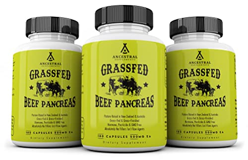 Foto 4 | Suplemento Ancestral Supplements Páncreas Alimentado Con Pasto 180 Cápsulas - Venta Internacional.
