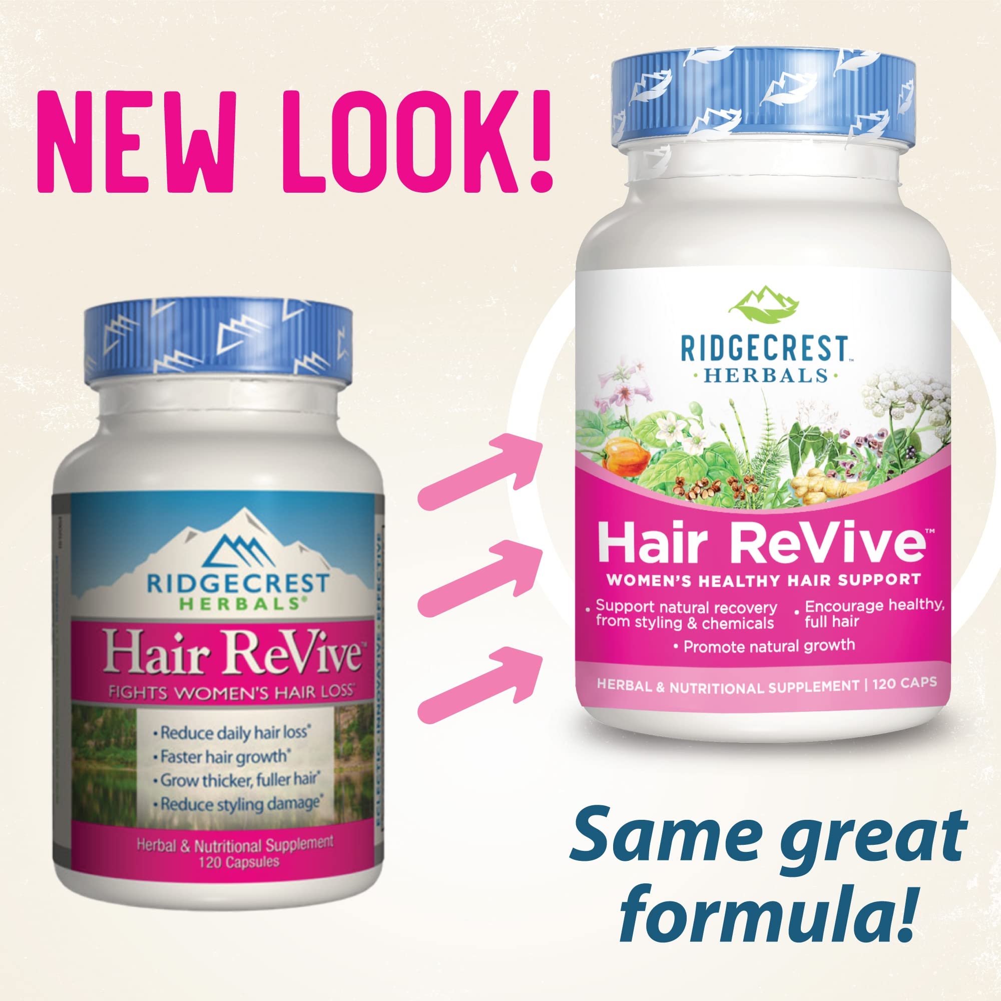 Foto 5 pulgar | Suplemento Ridgecrest Herbals Hair Revive 120 Cápsulas - Venta Internacional.