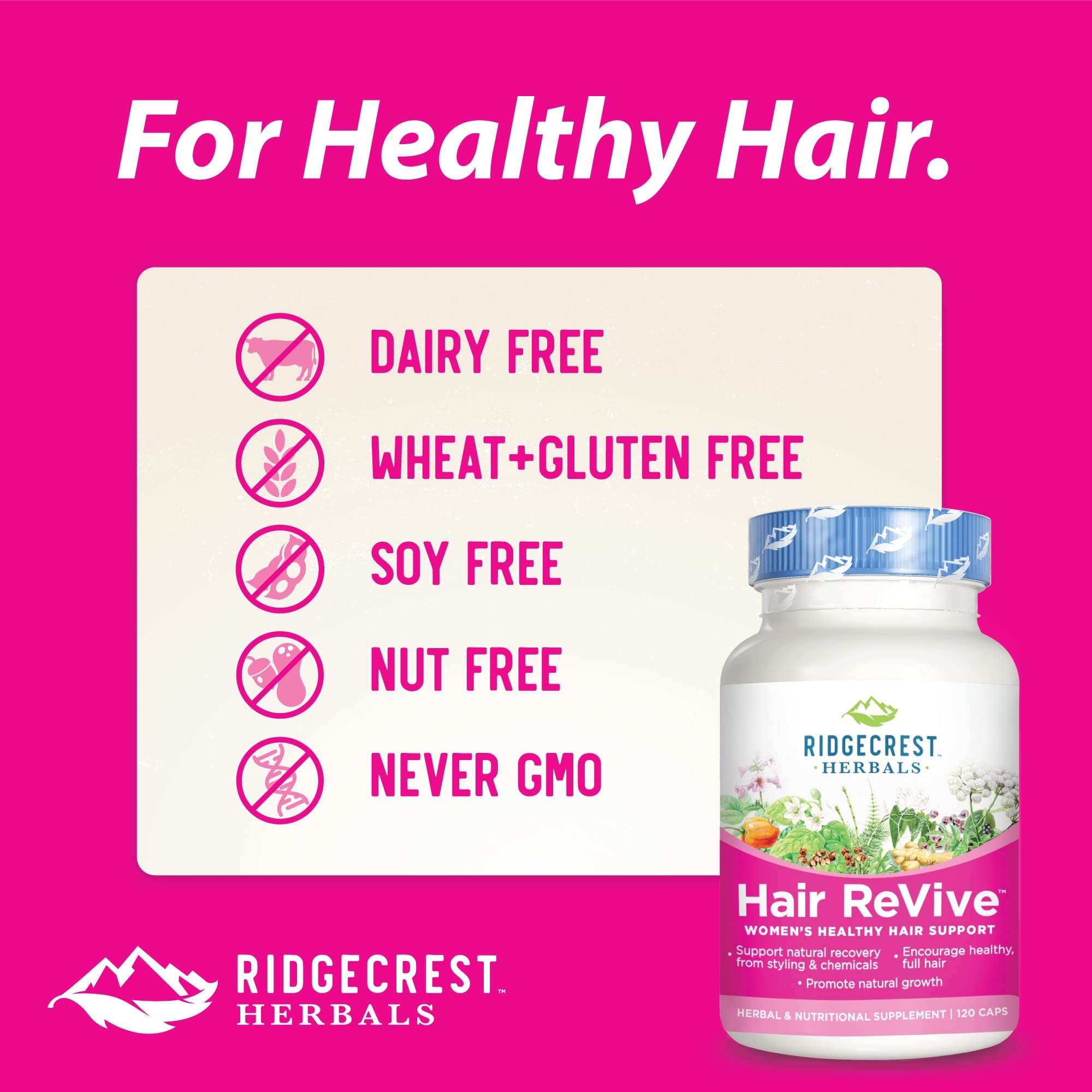 Foto 5 | Suplemento Ridgecrest Herbals Hair Revive 120 Cápsulas - Venta Internacional.