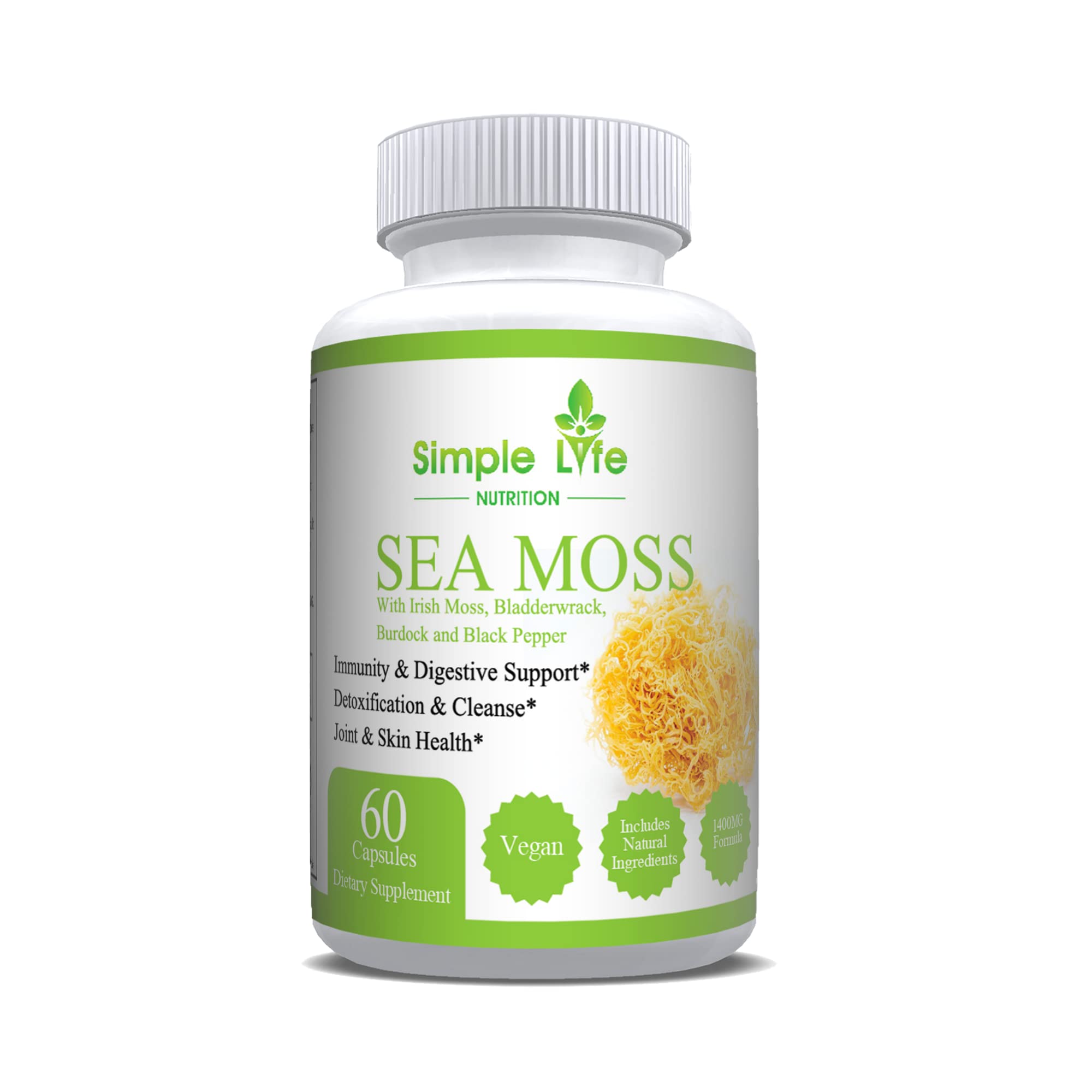 Suplemento De Musgo Marino Irlandés Orgánico Simple Life Nutrition - Venta Internacional.