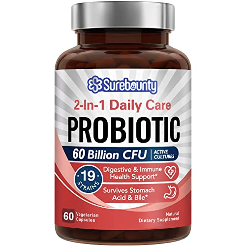 Probiotic Surebounty 60 Mil Millones De Cfu, 19 Cepas, 60 Cápsulas - Venta Internacional.