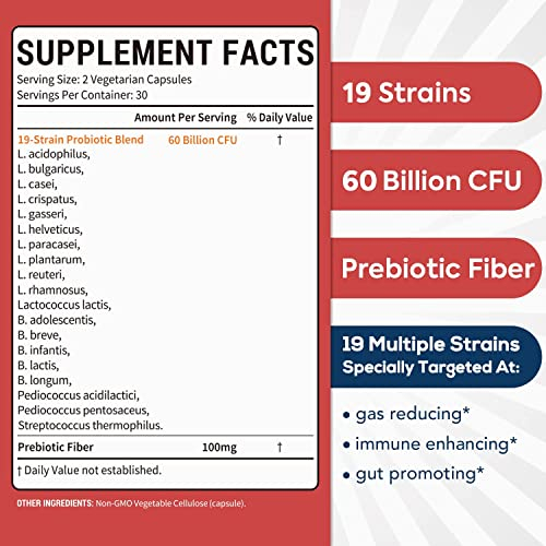 Foto 3 pulgar | Probiotic Surebounty 60 Mil Millones De Cfu, 19 Cepas, 60 Cápsulas - Venta Internacional.