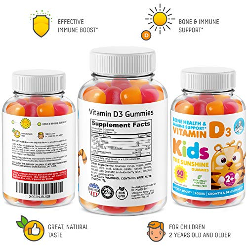 Foto 6 pulgar | Gomitas De Vitamina D Dr. Moritz, 2000 Ui, Para Niños Y Adultos, 60 Unidades - Venta Internacional.