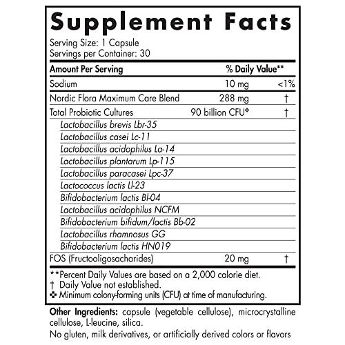 Foto 3 pulgar | Suplemento Nordic Flora Probiotic 90b Cfu De Nordic Naturals - Venta Internacional.