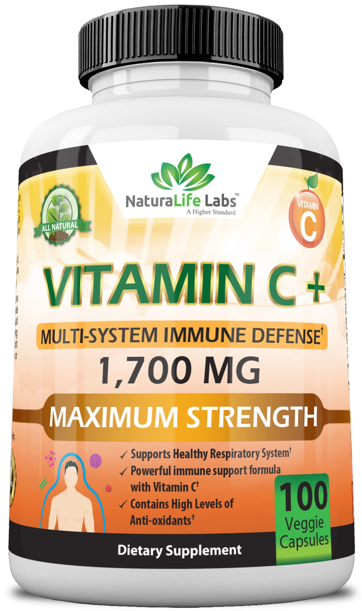 Suplemento Naturalife Labs De Vitamina C 1700 Mg Con Vitamina D3 10 - Venta Internacional.