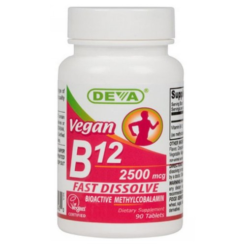 Suplemento Deva Vegan Vitaminas B-12 Sublinguales 90 Tabletas X4 - Venta Internacional.