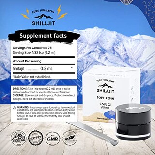 Foto 6 | Suplemento De Resina Blanda Pura De Shilajit Del Himalaya De 15 Ml Con Cuchara - Venta Internacional.