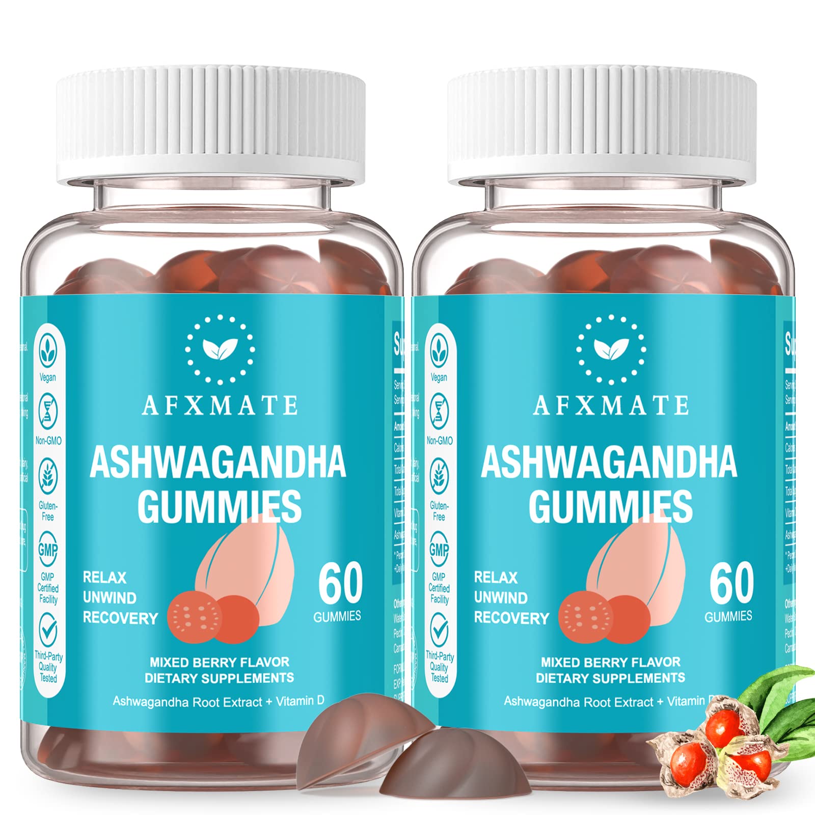 Complemente Las Gomitas De Ashwagandha Y Vitamina D De Afxmate - Venta Internacional.