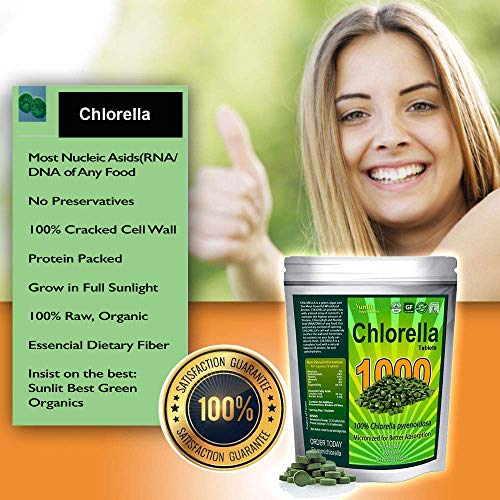 Foto 4 pulgar | Suplemento De Chlorella Tablets Sunlit Best Green Organics 1000 - Venta Internacional.