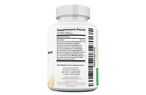 Foto 3 pulgar | Suplemento Samsara Herbs Tick Immune Support 240 Cápsulas - Venta Internacional.
