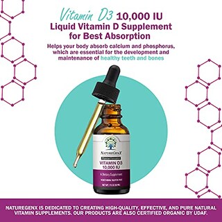 Foto 2 | Suplemento Naturegenx De Vitamina D3 Líquida, 10000 Ui, 30 Ml - Venta Internacional.