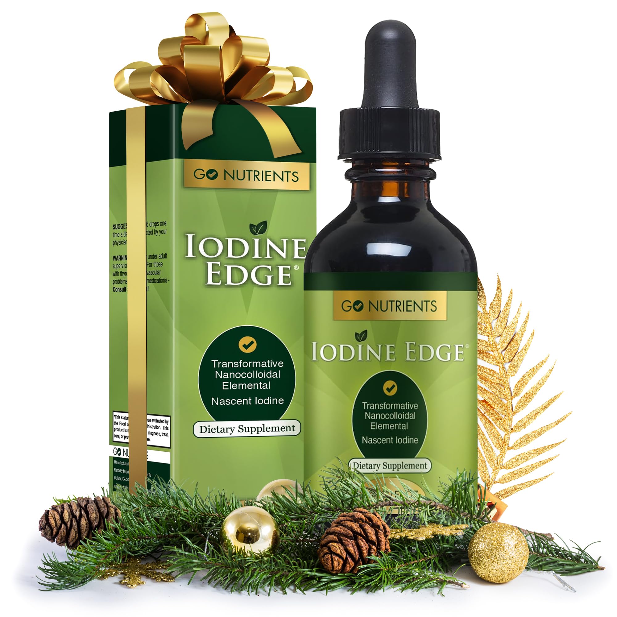 Suplemento De Yodo Go Nutrients Iodine Edge 30 Ml Para Tiroides - Venta Internacional.