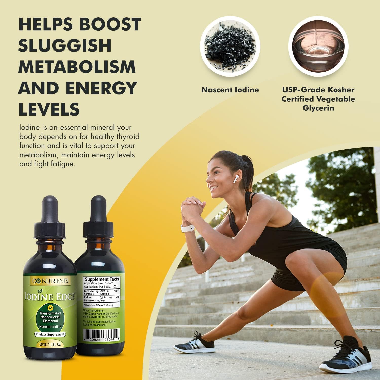 Foto 5 pulgar | Suplemento De Yodo Go Nutrients Iodine Edge 30 Ml Para Tiroides - Venta Internacional.