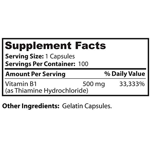 Foto 4 | Suplemento Dr. Clark De Vitamina B1 500 Mg 100 Cápsulas - Venta Internacional.