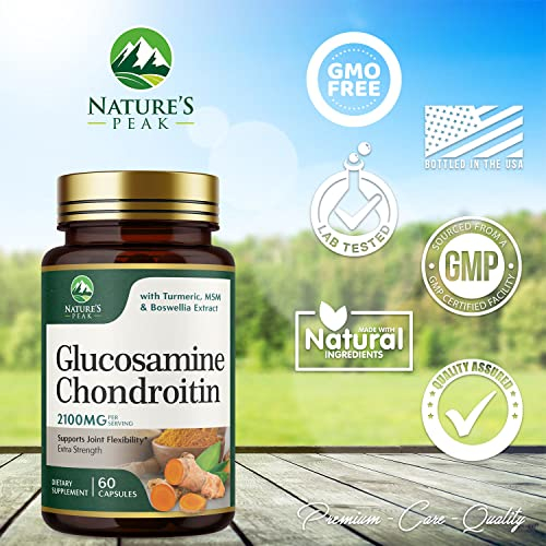Foto 5 pulgar | Complementa La Condroitina Glucosamina De Nature's Peak Con Cúrcuma - Venta Internacional.