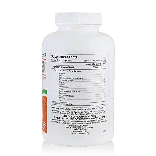 Foto 3 pulgar | Suplemento Hcp Formulas Sobre La Enzima Sistémica De La Fibrenza, 240 Cápsulas - Venta Internacional.