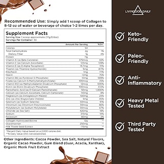 Foto 2 | Colágeno En Polvo Livingood Daily Chocolate, 500 Ml, 30 Porciones - Venta Internacional.