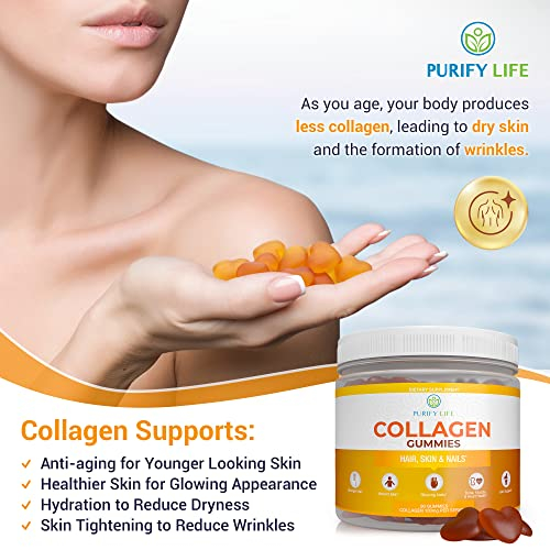Foto 6 pulgar | Gomitas De Colágeno Purify Life Para Mujeres, Crecimiento Del Cabello, 90 Unidades - Venta Internacional.