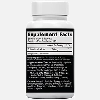 Foto 5 | Tabletas De Radiación Nature's Fusions, Yoduro De Potasio, 130 Mg - Venta Internacional.