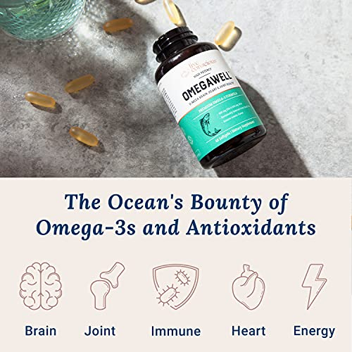 Foto 4 pulgar | Aceite De Pescado Omegawell Supplement Live Conscious 120 Cápsulas Blandas - Venta Internacional.