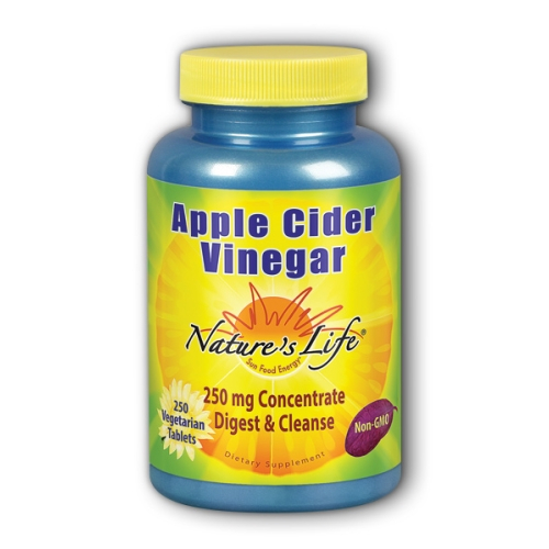 Suplemento De Vinagre De Sidra De Manzana Nature's Life 250 Tabletas - Venta Internacional.