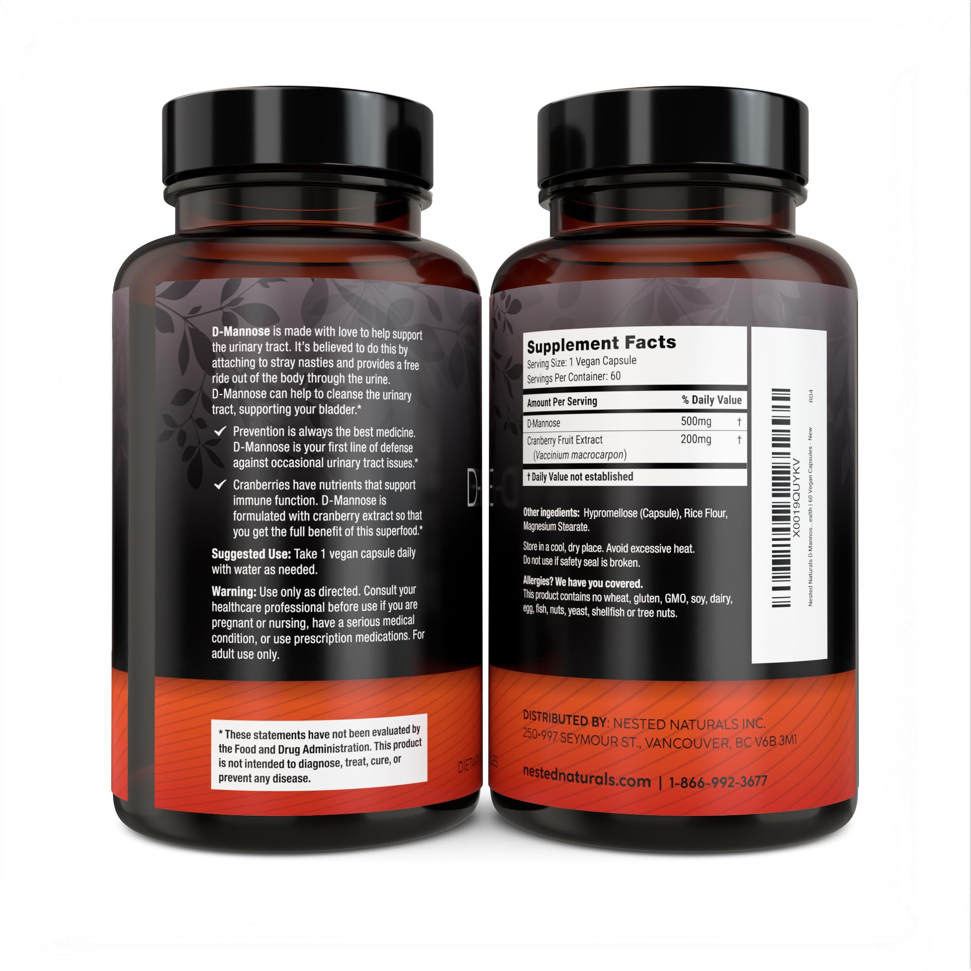 Foto 4 pulgar | Complementa 500 Mg De D-manosa De Nested Naturals Con Arándano E - Venta Internacional.