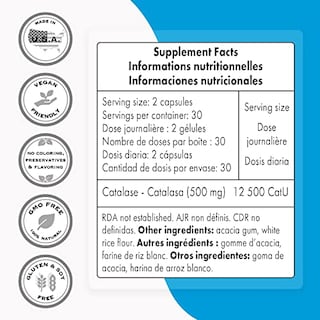 Foto 3 | Suplemento Supersmart Catalase 500 Mg Antienvejecimiento 60 Cápsulas - Venta Internacional.
