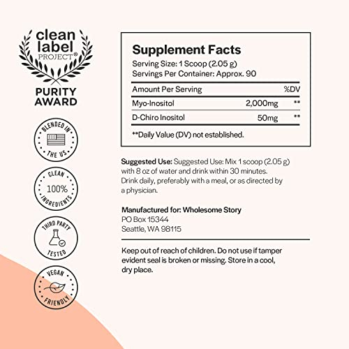 Foto 3 pulgar | Suplemento Wholesome Story Con Mioinositol Y D-chiro Inositol - Venta Internacional.
