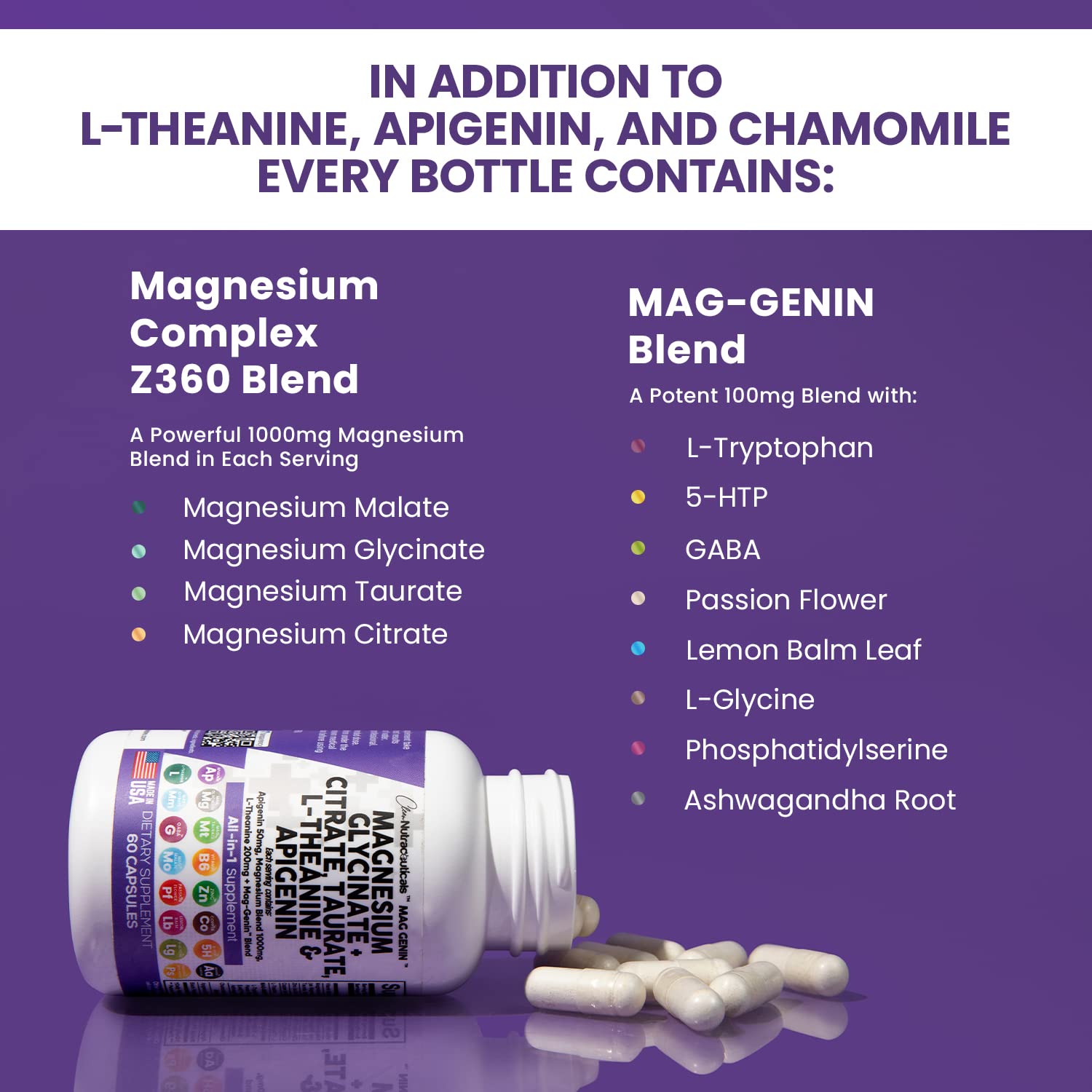 Foto 5 pulgar | Suplemento De Glicinato De Magnesio De Clean Nutraceuticals 1000 Mg - Venta Internacional.