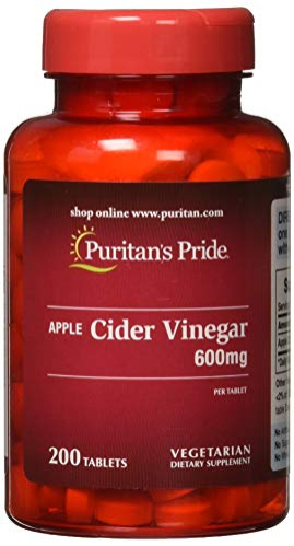 Suplemento De Vinagre De Sidra De Manzana Puritan's Pride, 600 Mg, 200 Tabletas - Venta Internacional.