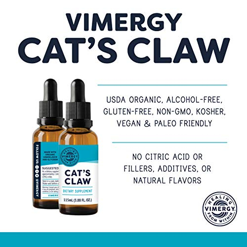Foto 6 | Suplemento Vimergy: Tintura De Uña De Gato, 115 Ml, Orgánica - Venta Internacional.