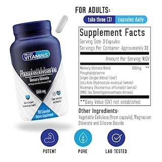Foto 2 | Suplemento We Like Vitaminas Fosfatidilserina Memory 1000 Mg - Venta Internacional.