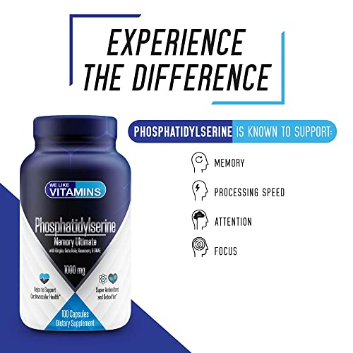 Foto 3 | Suplemento We Like Vitaminas Fosfatidilserina Memory 1000 Mg - Venta Internacional.
