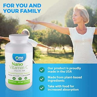 Foto 3 | Suplemento One Planet Nutrition Nano Vitamina C 250 Mg 120 Cápsulas - Venta Internacional.