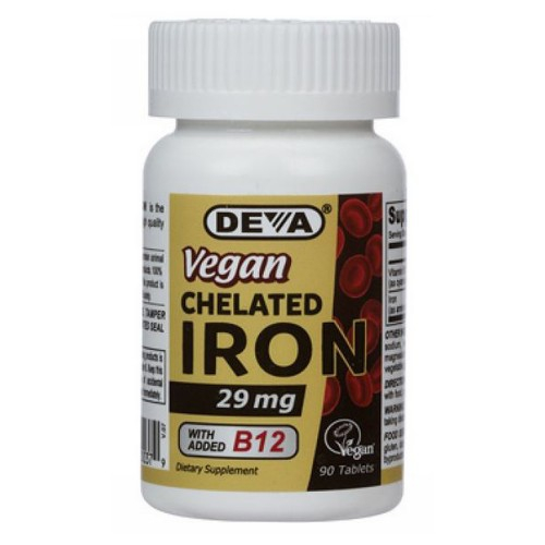 Suplemento De Hierro Deva Vegan Vitamins Quelated 90 Comprimidos - Venta Internacional.
