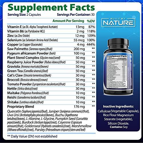 Foto 5 pulgar | Suplemento Para La Próstata Built By Nature Extra Strength 60 Cápsulas - Venta Internacional.