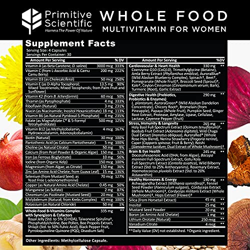 Foto 5 pulgar | Suplemento Multivitamínico Primitive Scientific Whole Food Para Mujeres - Venta Internacional.