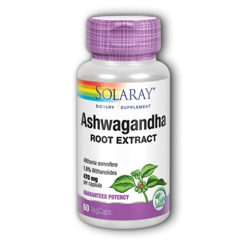 Foto 2 pulgar | Suplemento Solaray Ashwagandha 60 Cápsulas 470 Mg (paquete De 2) - Venta Internacional.