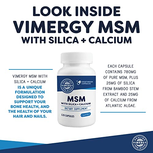 Foto 6 pulgar | Suplemento Vimergy Msm Con Sílice Y Calcio 120 Cápsulas - Venta Internacional.